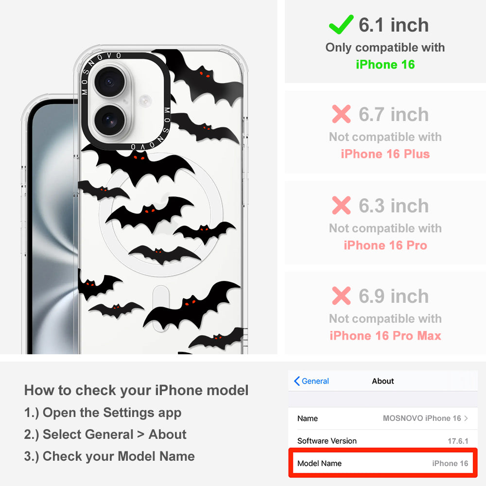 Evil Bat Phone Case - iPhone 16 Case - MOSNOVO