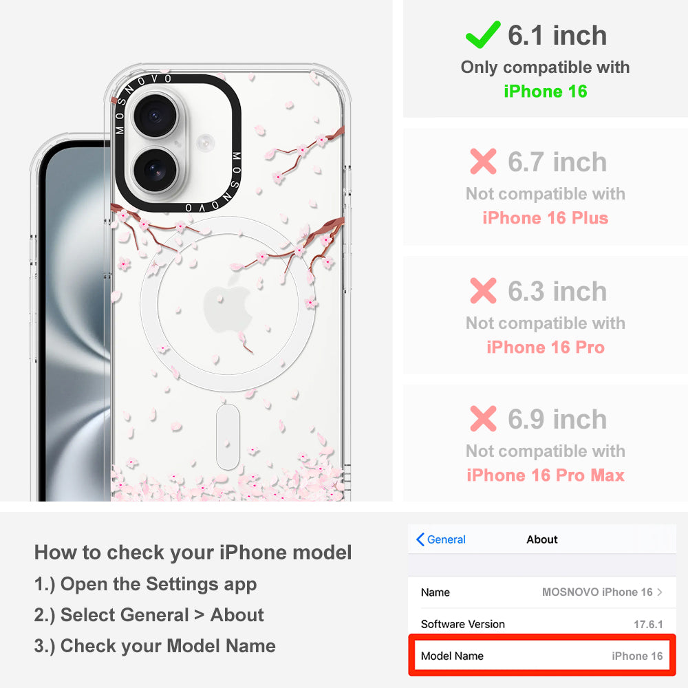 Sakura Phone Case - iPhone 16 Case - MOSNOVO