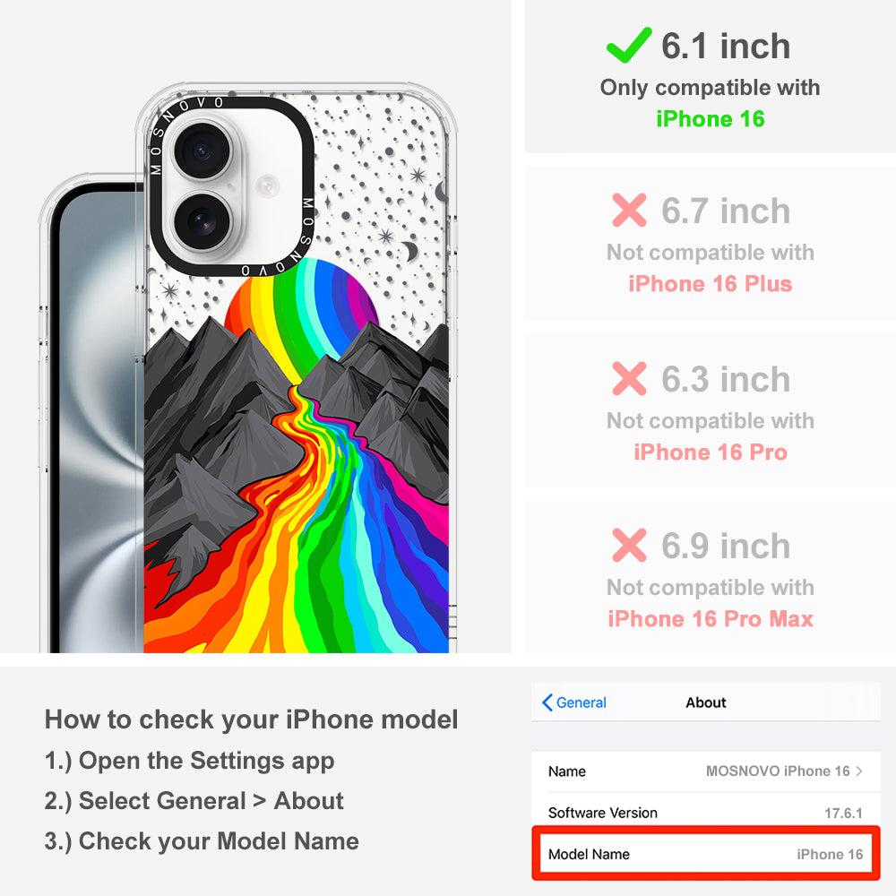 Rainbow Landscape Phone Case - iPhone 16 Case - MOSNOVO