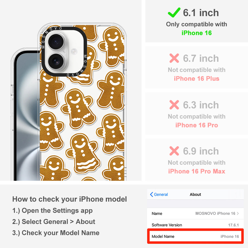 Ginger Breadman Phone Case - iPhone 16 Case - MOSNOVO