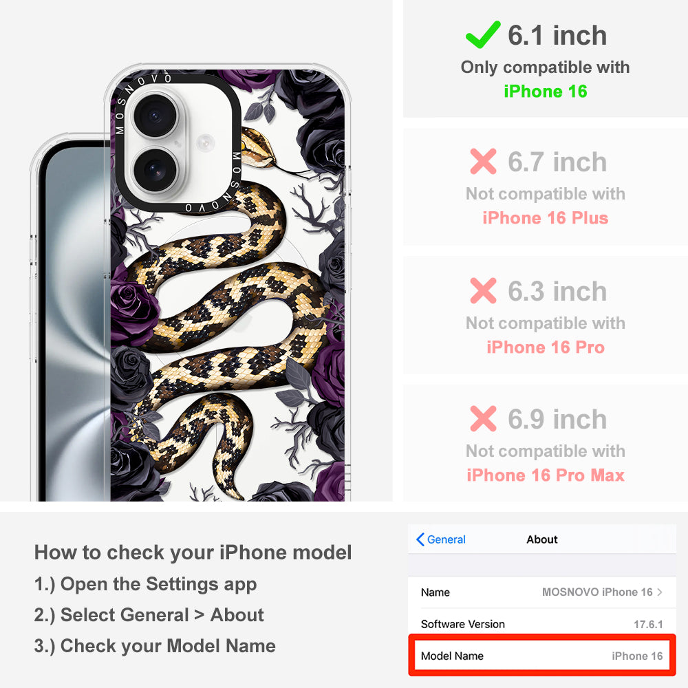 Secret Snake Garden Phone Case - iPhone 16 Case - MOSNOVO