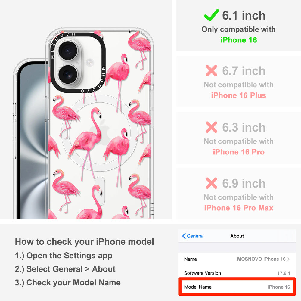 Flamingo Phone Case - iPhone 16 Case - MOSNOVO