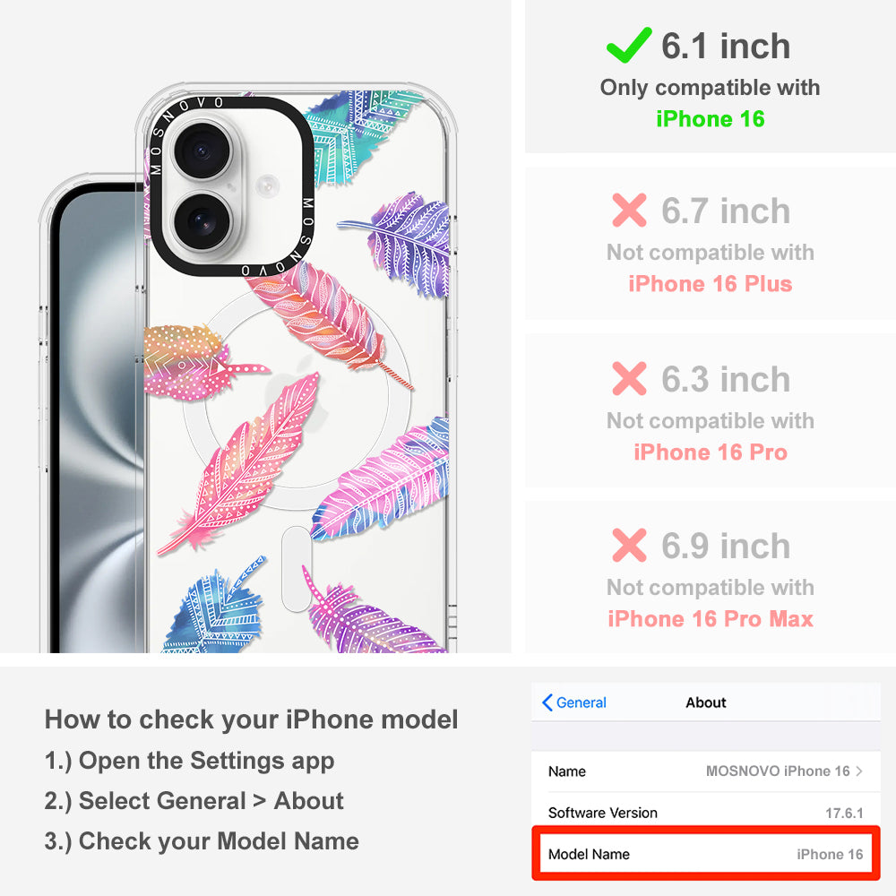 Tribal Feathers Phone Case - iPhone 16 Case - MOSNOVO