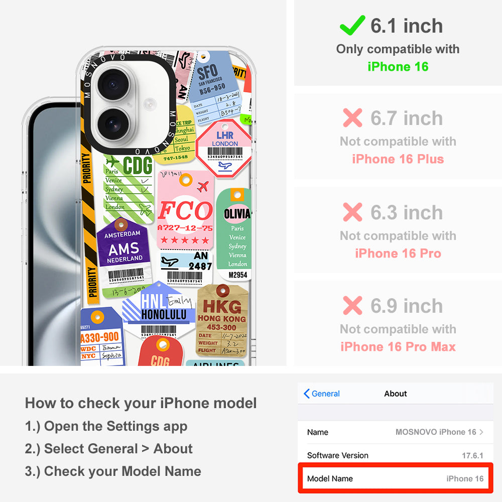 Ticket Label Phone Case - iPhone 16 Case - MOSNOVO