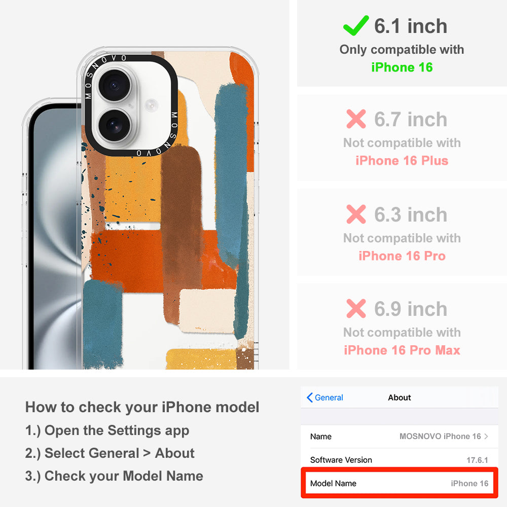 Modern Abstract Artwork Phone Case - iPhone 16 Case - MOSNOVO