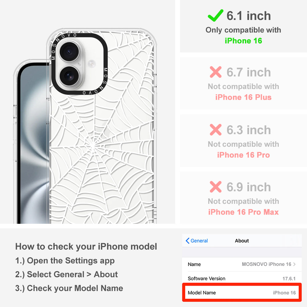 Spider Web Phone Case - iPhone 16 Case - MOSNOVO