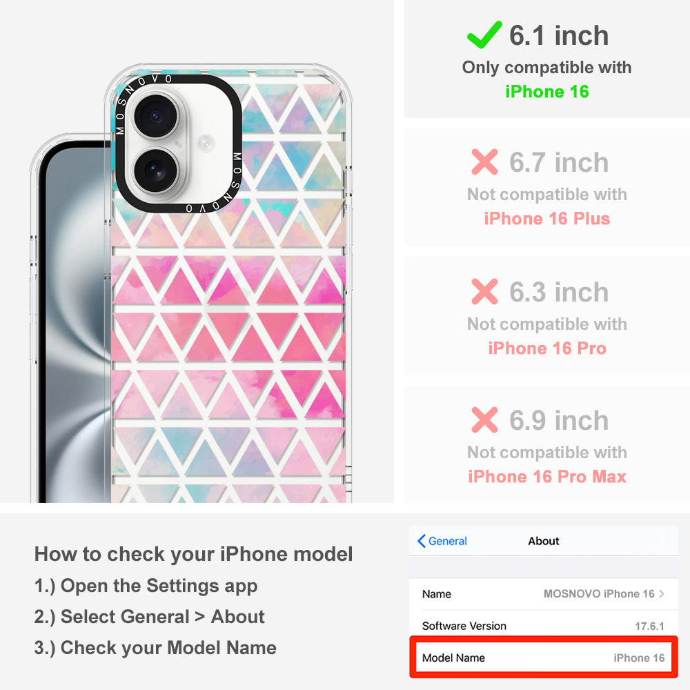 Gradient Triangles Phone Case - iPhone 16 Case - MOSNOVO
