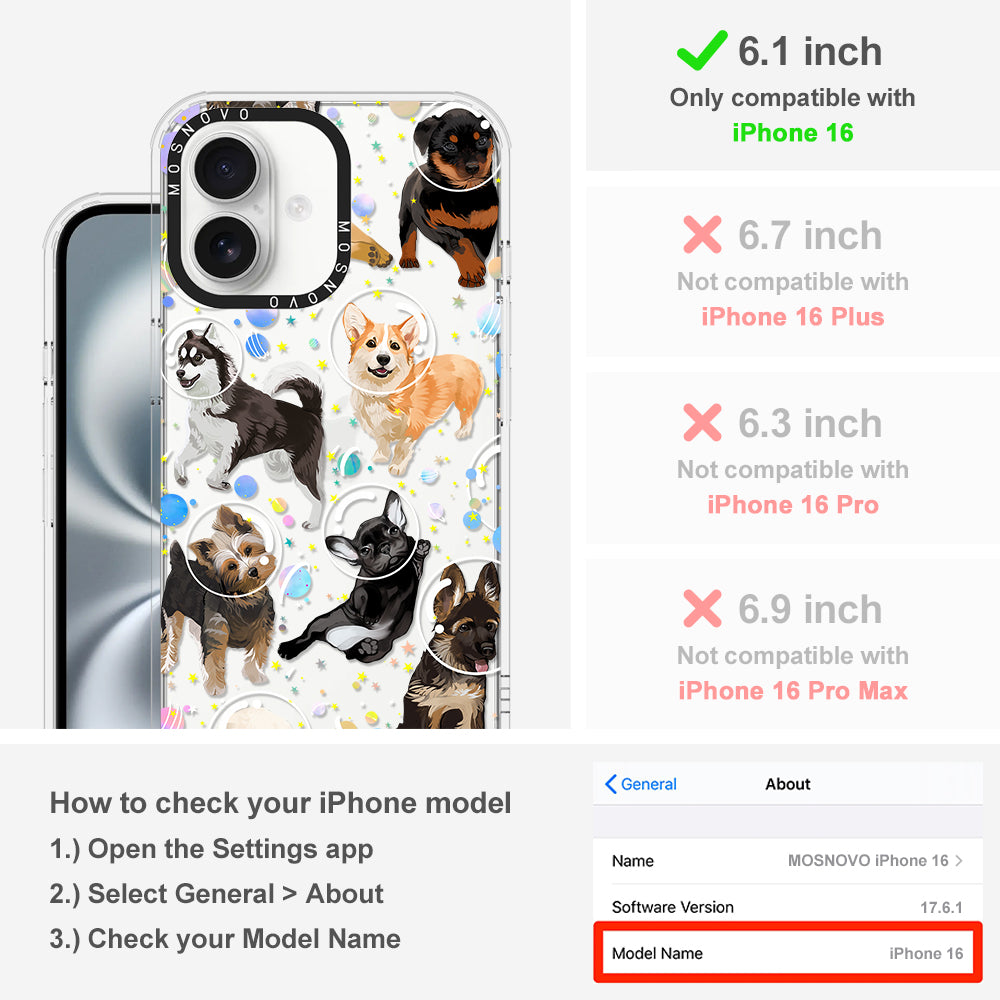 Space Dog Phone Case - iPhone 16 Case - MOSNOVO