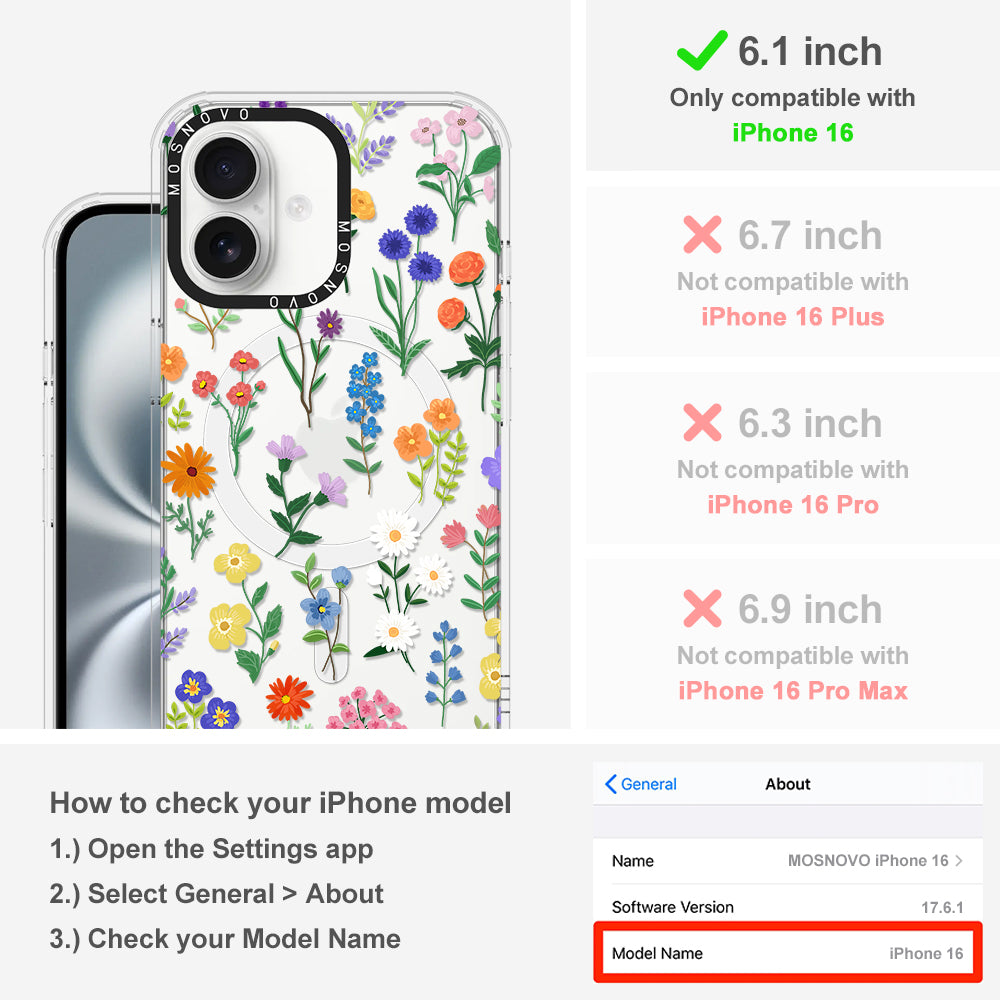 Botanical Floral Phone Case - iPhone 16 Case - MOSNOVO