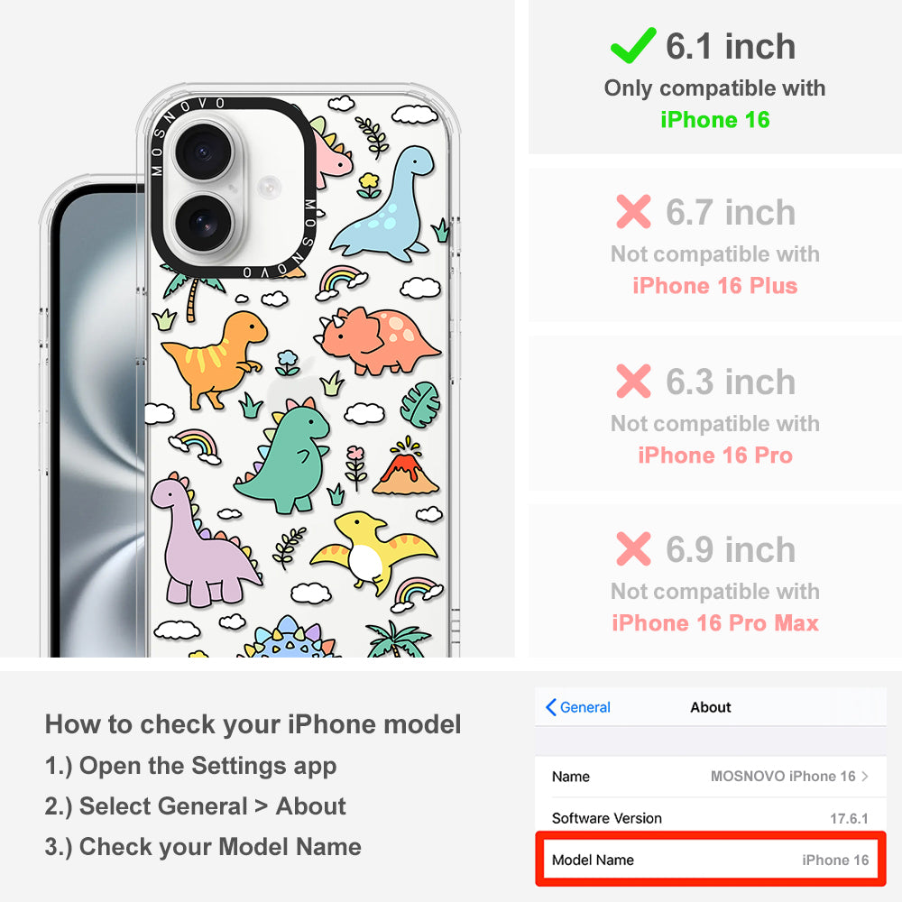 Cute Dinosaur World Phone Case - iPhone 16 Case - MOSNOVO