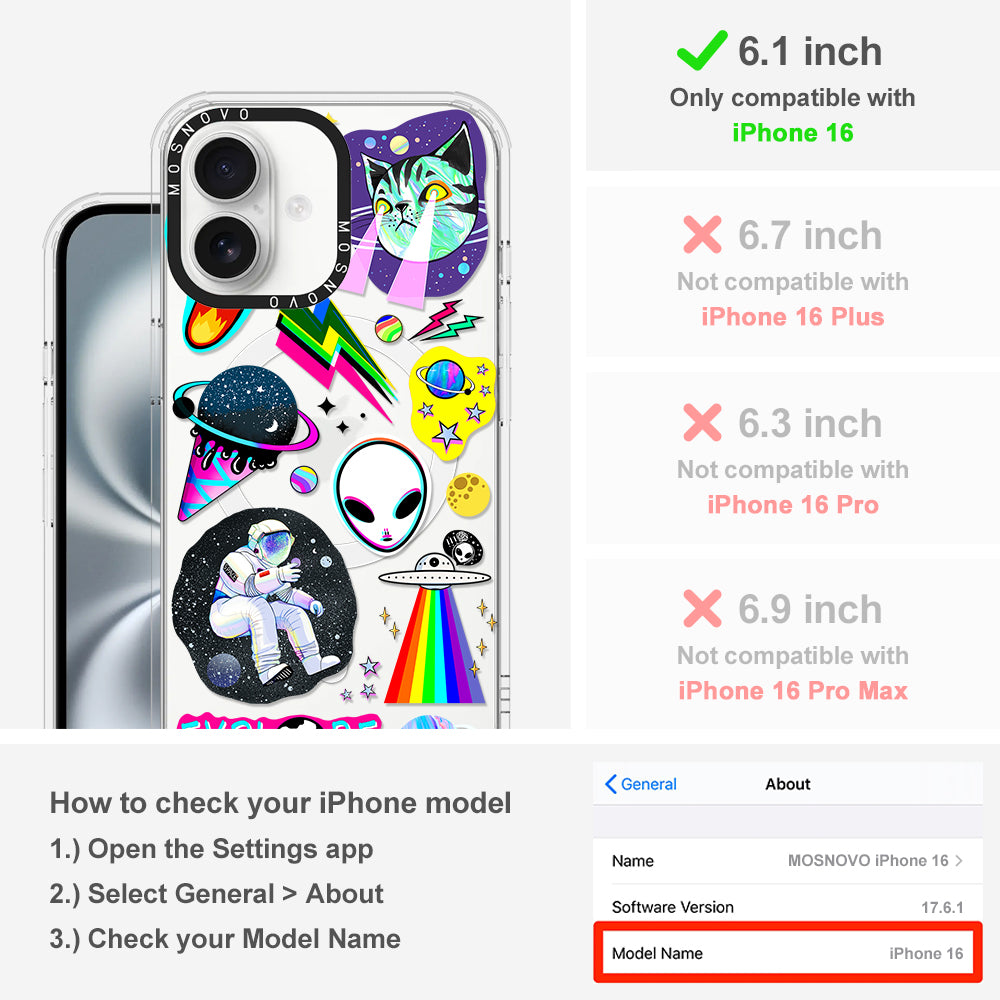 Sci-Fi Stickers Phone Case - iPhone 16 Case - MOSNOVO