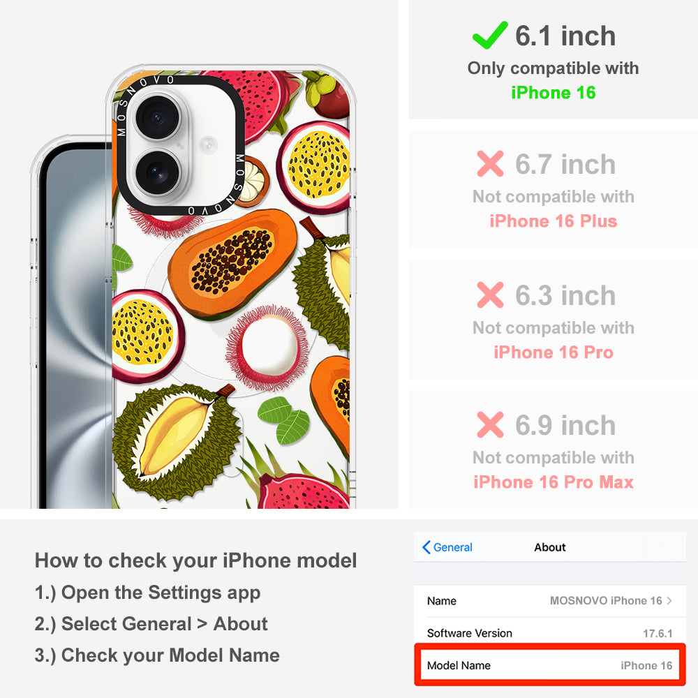 Tropical Fruit Phone Case - iPhone 16 Case - MOSNOVO
