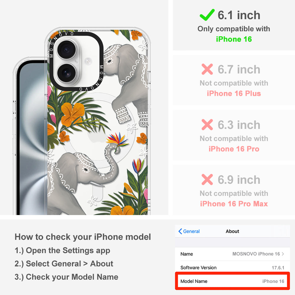 Elephant Phone Case - iPhone 16 Case - MOSNOVO