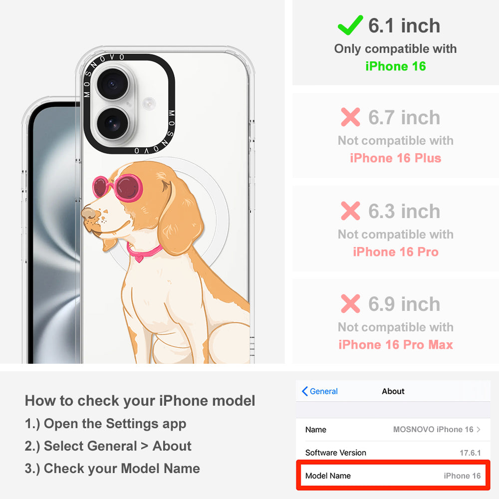 Cute Beagle Phone Case - iPhone 16 Case - MOSNOVO