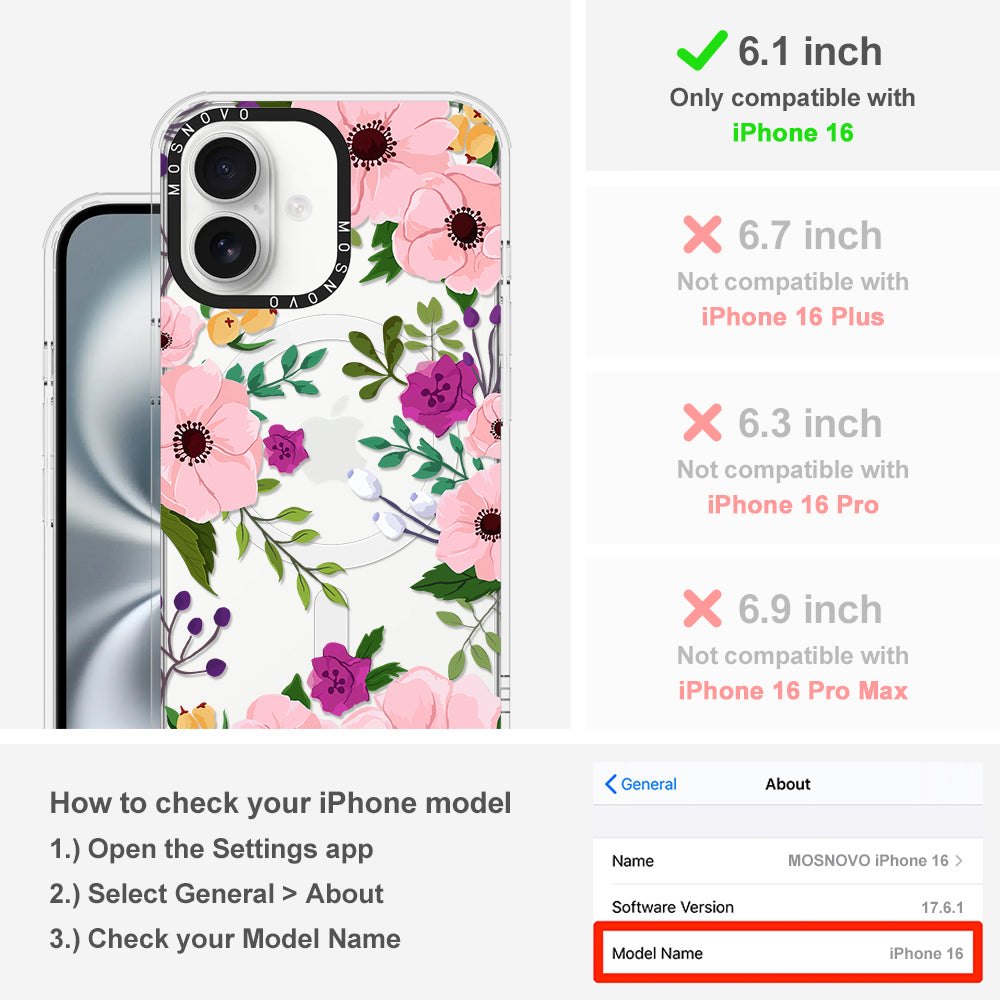 Watercolor Floral Phone Case - iPhone 16 Case - MOSNOVO