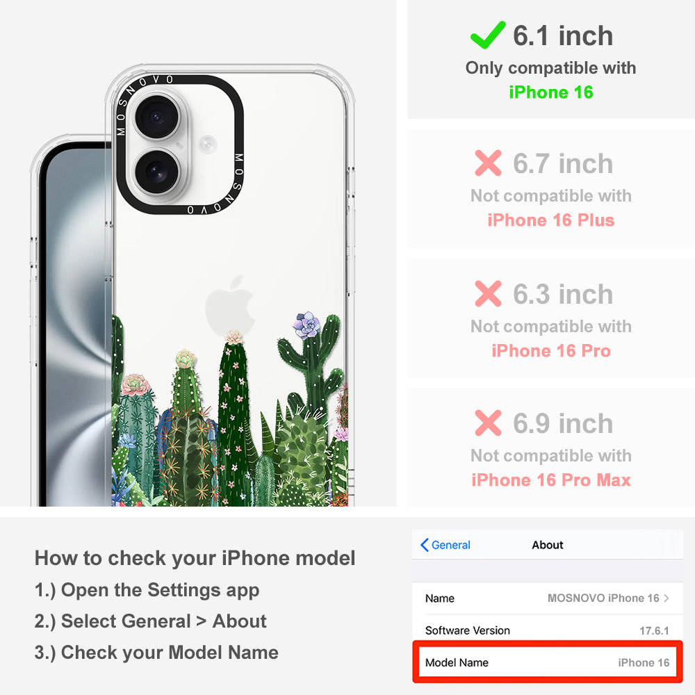 Desert Cactus Phone Case - iPhone 16 Case - MOSNOVO