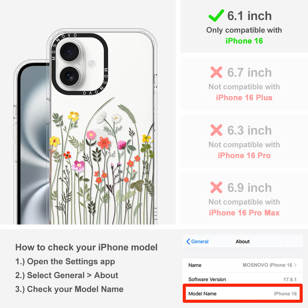 Spring Wildflower Phone Case - iPhone 16 Case - MOSNOVO