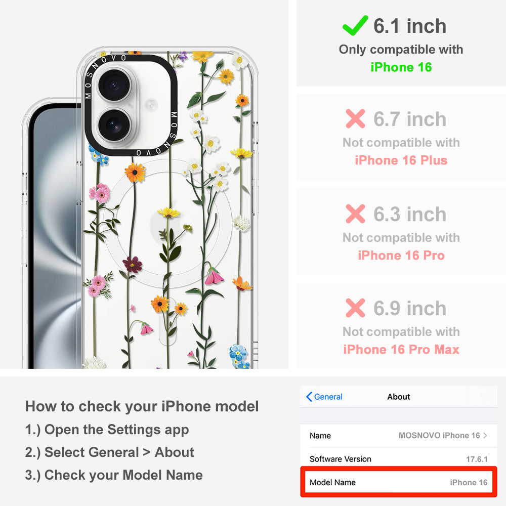 Wildflowers Phone Case - iPhone 16 Case - MOSNOVO