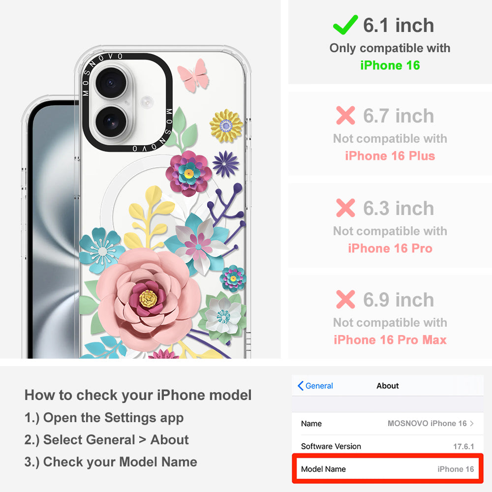 3D Floral Phone Case - iPhone 16 Case - MOSNOVO