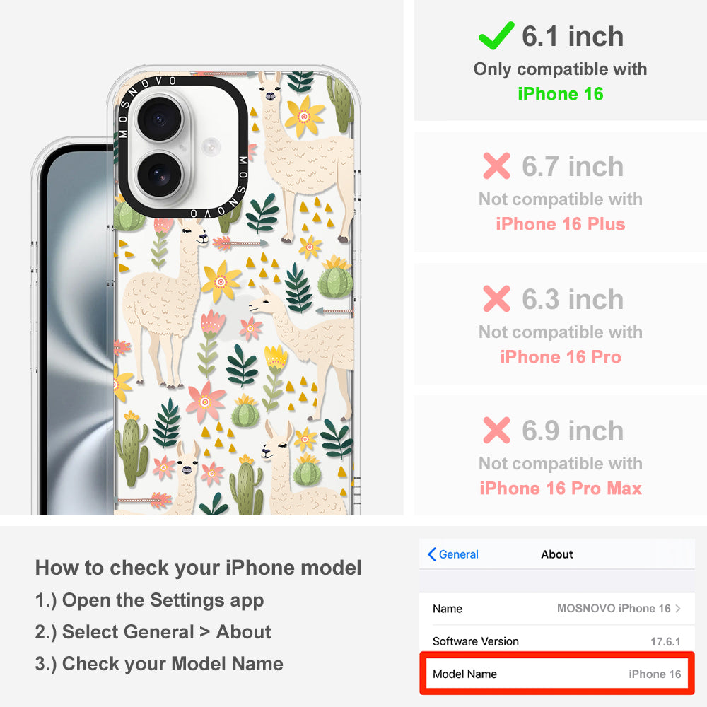 Desert Llama Phone Case - iPhone 16 Case - MOSNOVO