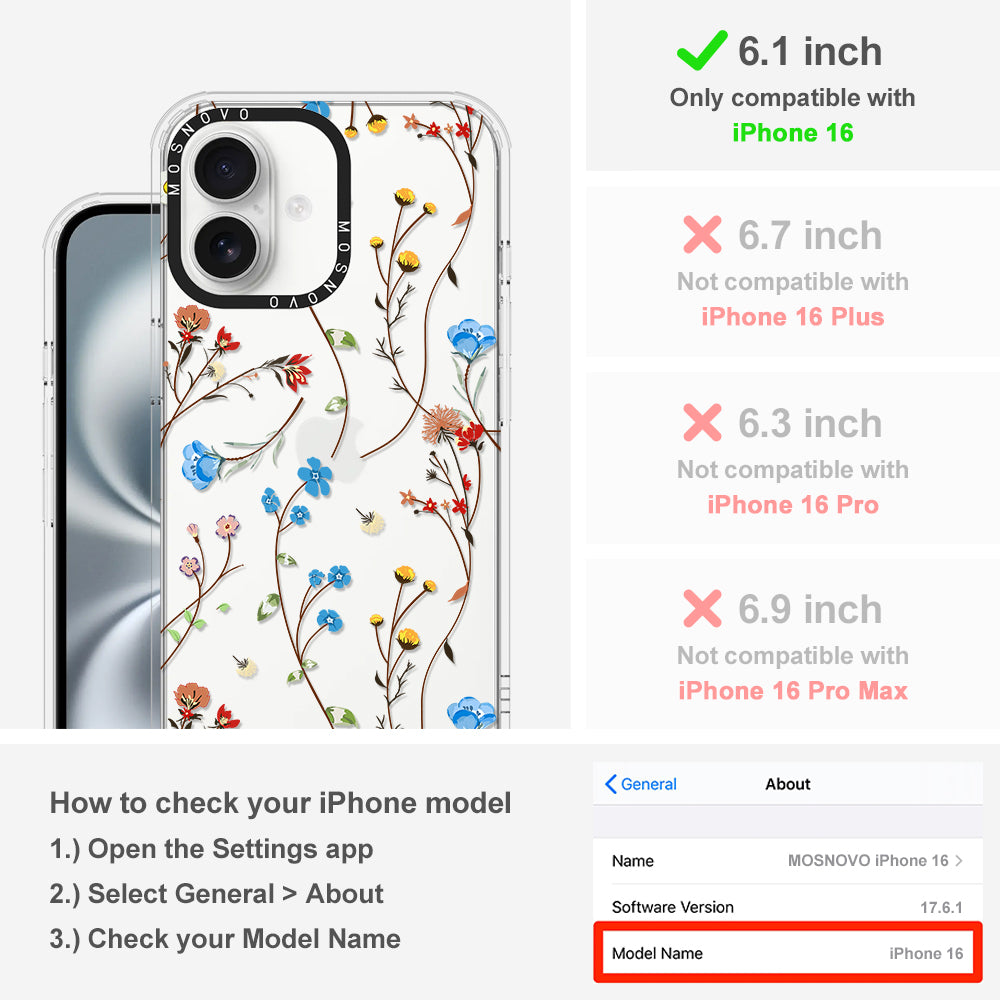 Wildflowers Phone Case - iPhone 16 Case - MOSNOVO