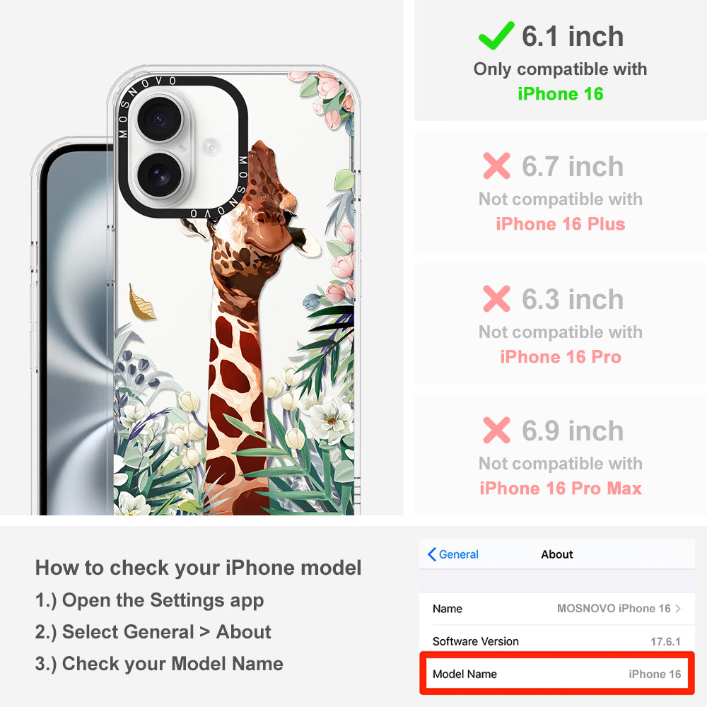 Giraffe In The Garden Phone Case - iPhone 16 Case - MOSNOVO