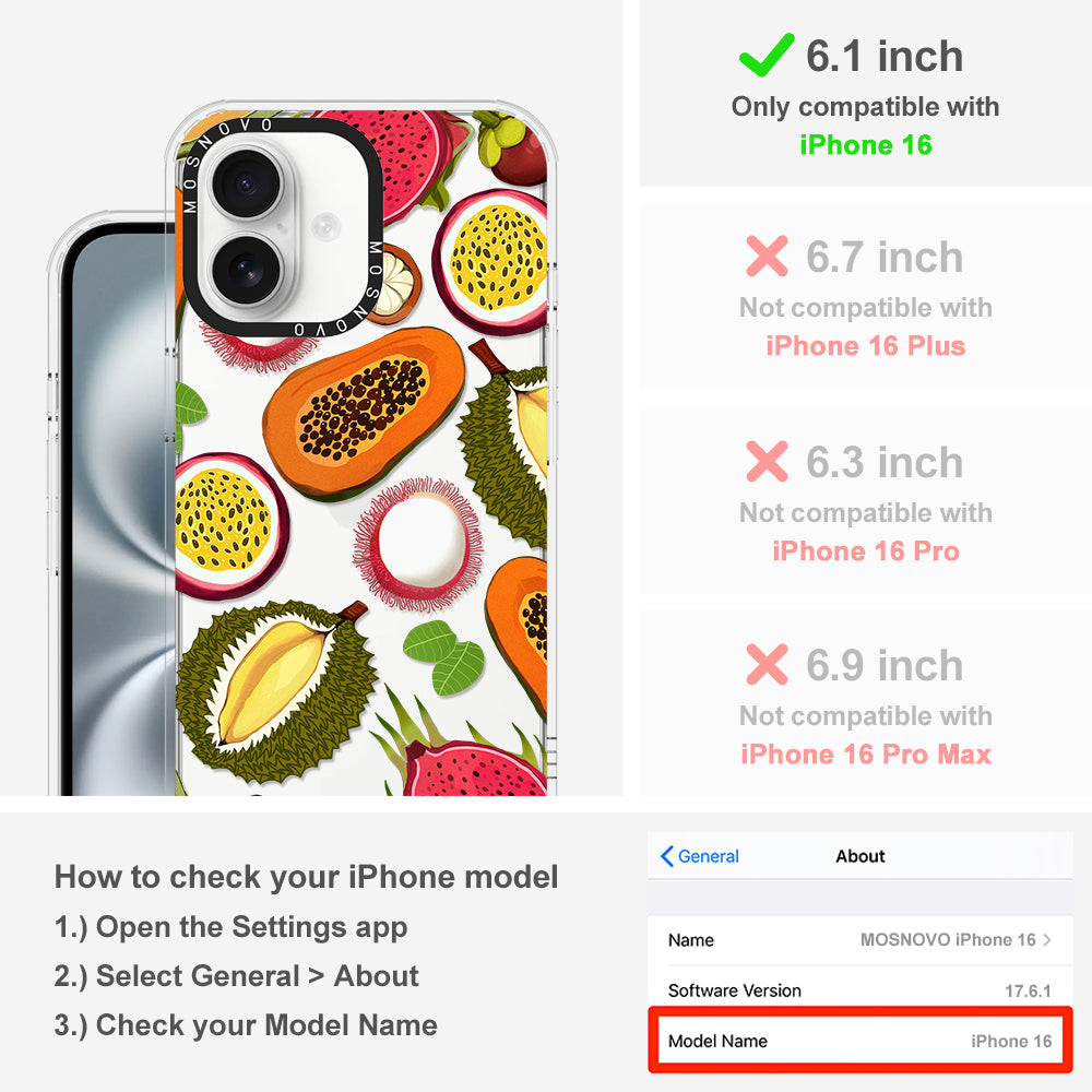 Tropical Fruit Phone Case - iPhone 16 Case - MOSNOVO