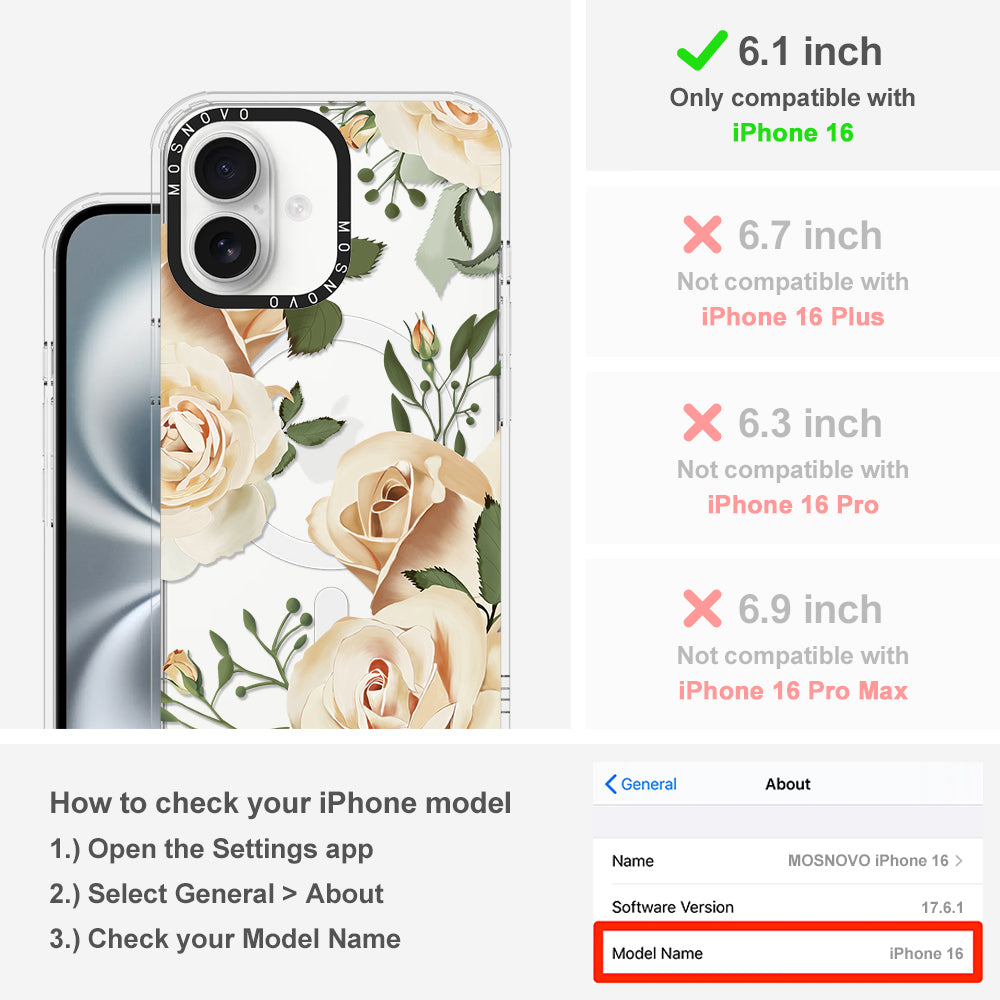Champagne Roses Phone Case - iPhone 16 Case - MOSNOVO