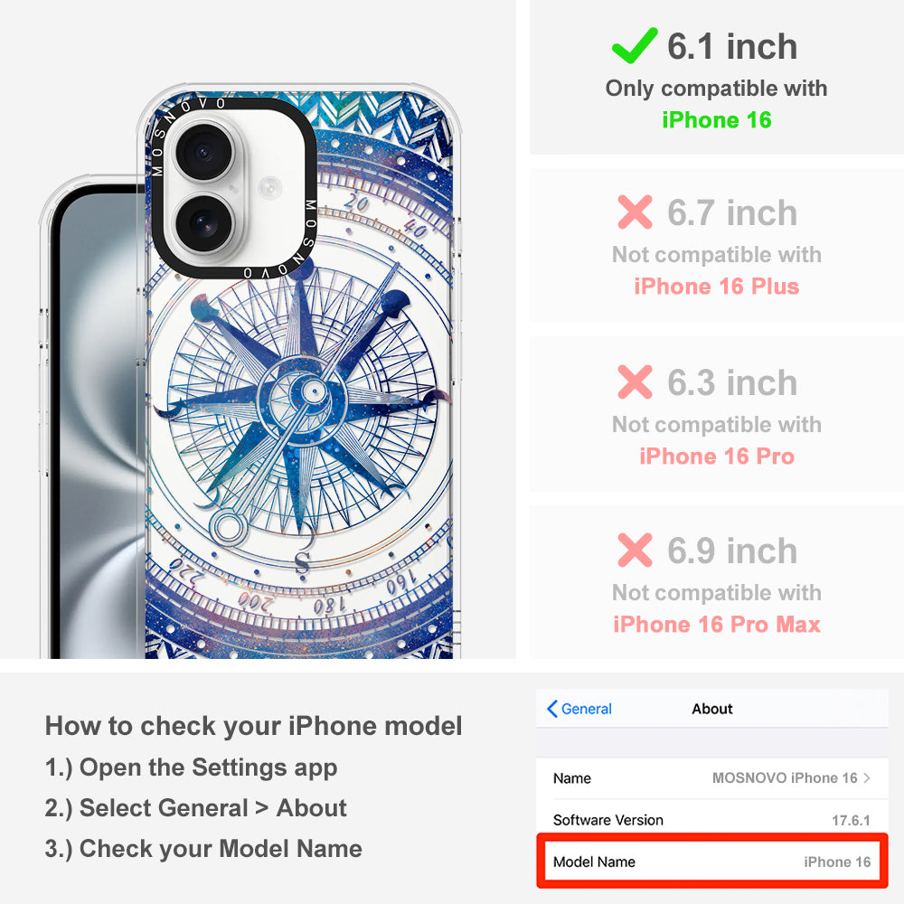 Galaxy Compass Phone Case - iPhone 16 Case - MOSNOVO