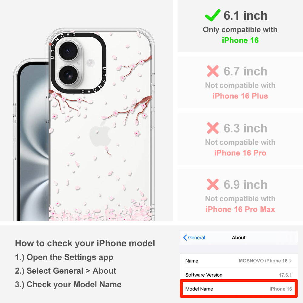 Sakura Phone Case - iPhone 16 Case - MOSNOVO