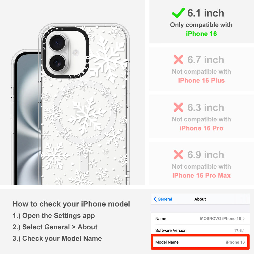 Snowflake Phone Case - iPhone 16 Case - MOSNOVO