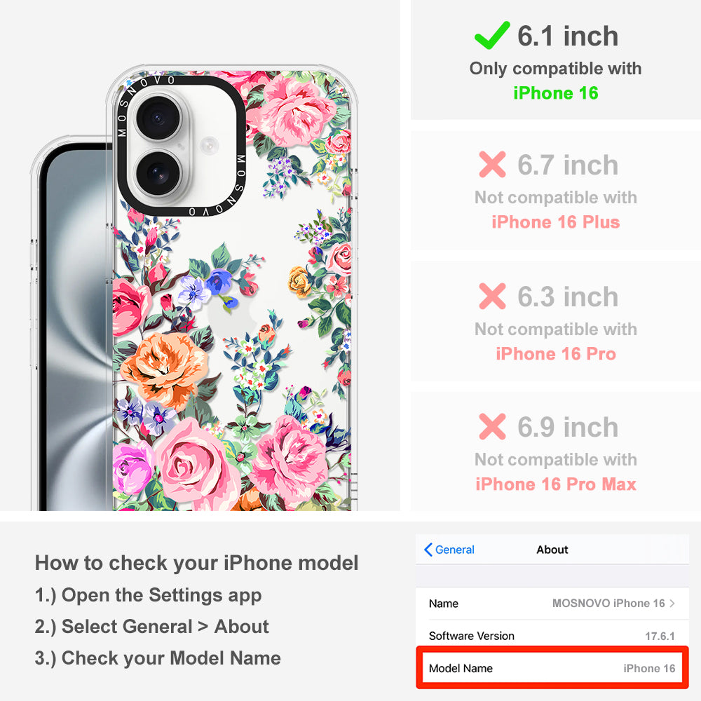Flower Garden Phone Case - iPhone 16 Case - MOSNOVO