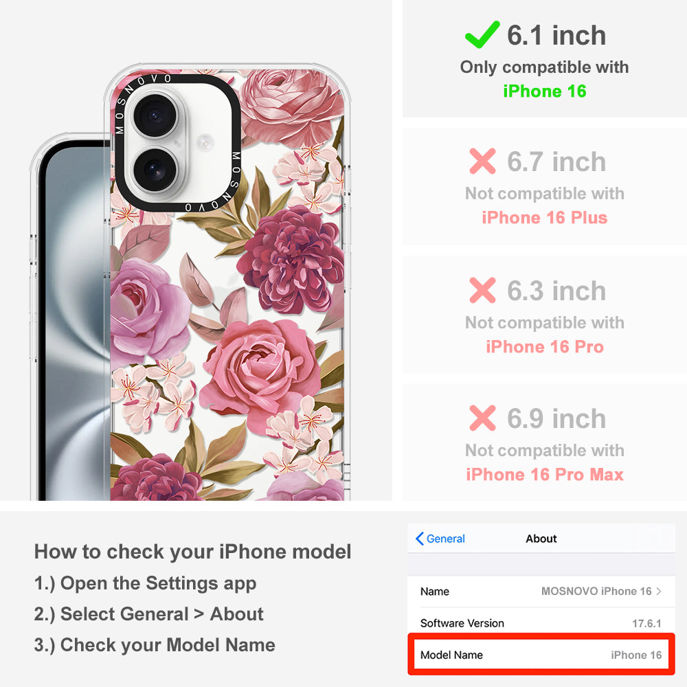 Blossom Flowe Floral Phone Case - iPhone 16 Case - MOSNOVO