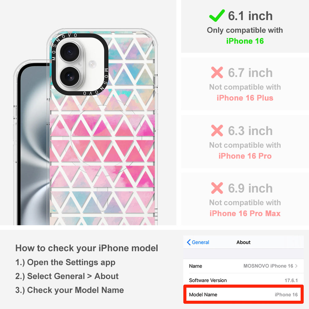 Gradient Triangles Phone Case - iPhone 16 Case - MOSNOVO