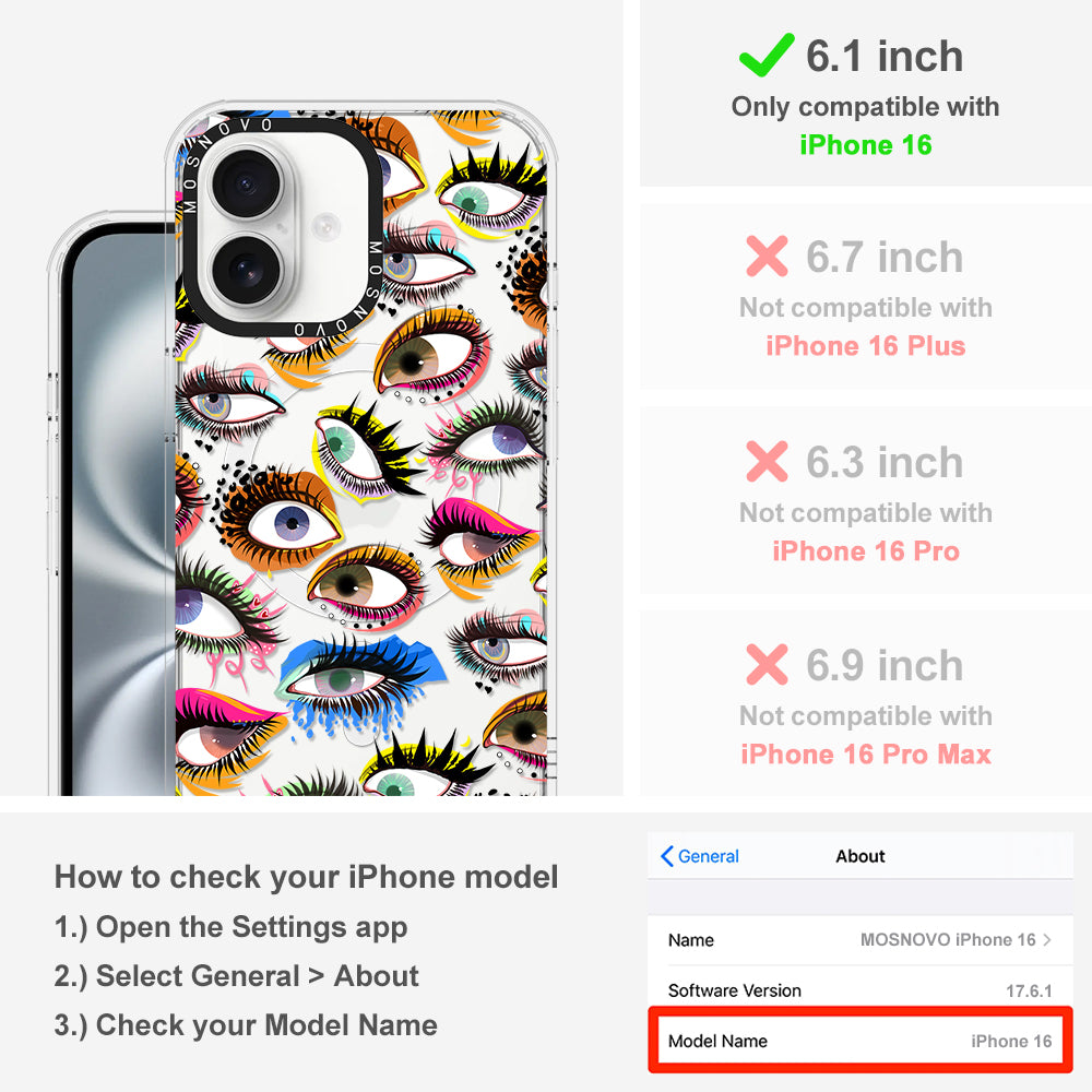 Eyes Phone Case - iPhone 16 Case - MOSNOVO