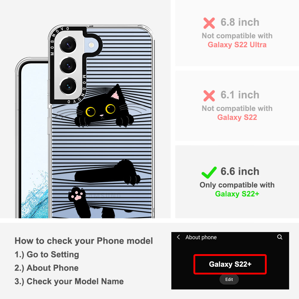 Hidden Black Cat Phone Case - Samsung Galaxy S22 Plus Case