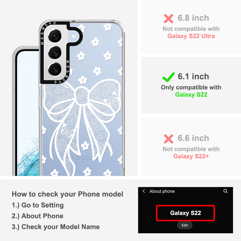 Lacey Bow Phone Case - Samsung Galaxy S22 Case