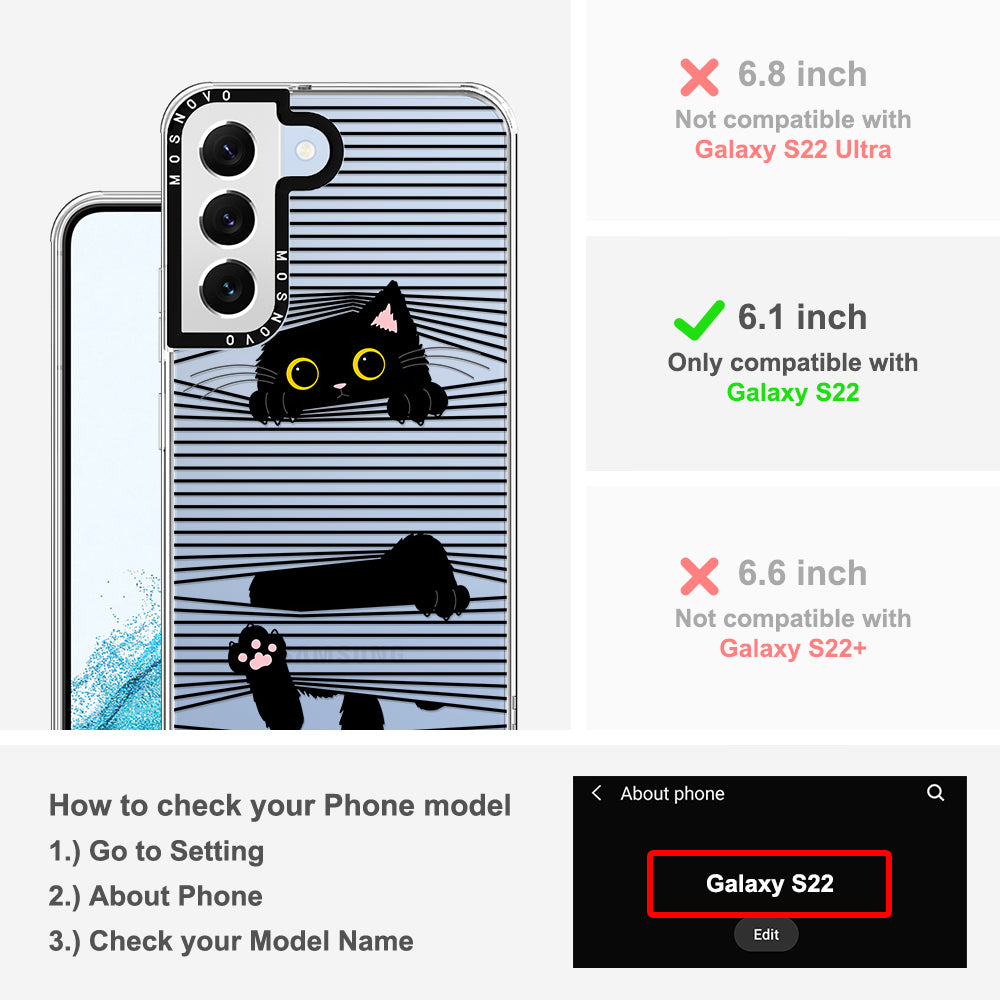 Hidden Black Cat Phone Case - Samsung Galaxy S22 Case