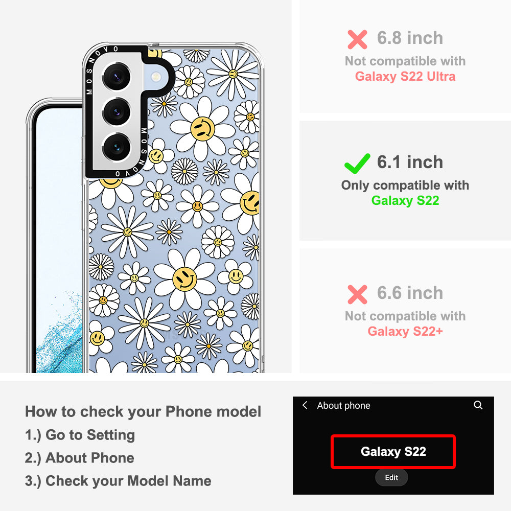 Happy Daisy Blooms Phone Case - Samsung Galaxy S22 Case