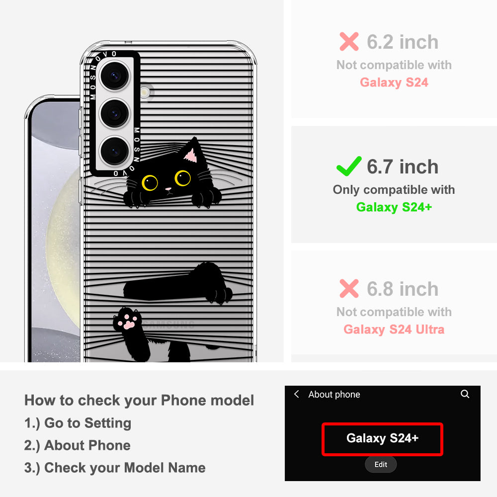 Hidden Black Cat Phone Case - Samsung Galaxy S24 Plus Case