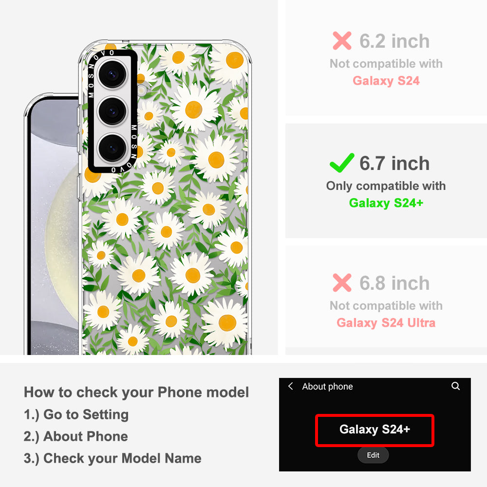 Daisies Phone Case - Samsung Galaxy S24 Plus Case