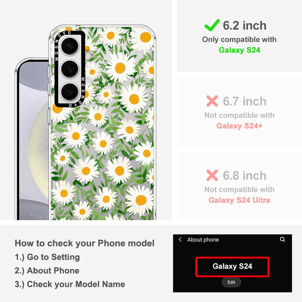 Daisies Phone Case - Samsung Galaxy S24 Case