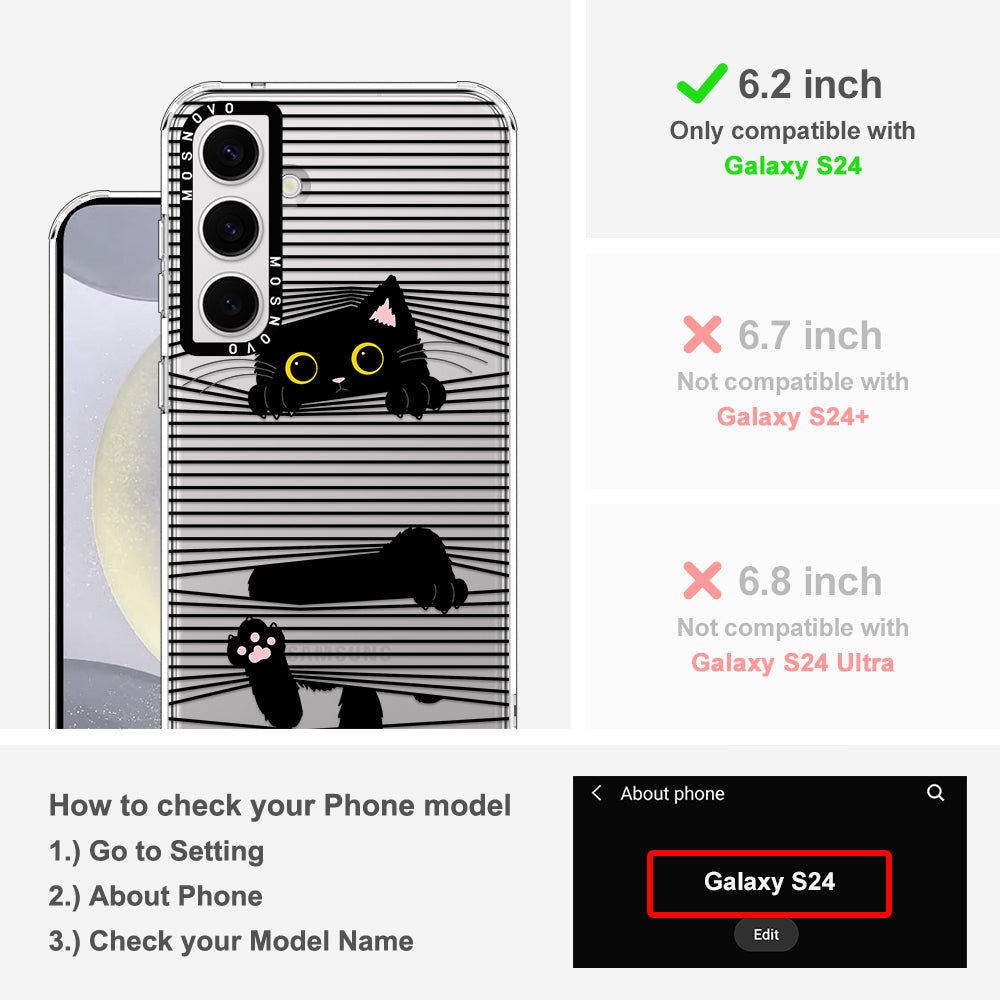 Hidden Black Cat Phone Case - Samsung Galaxy S24 Case