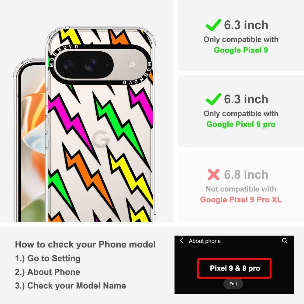 Colorful Lightning Phone Case - Google Pixel 9 Pro Case