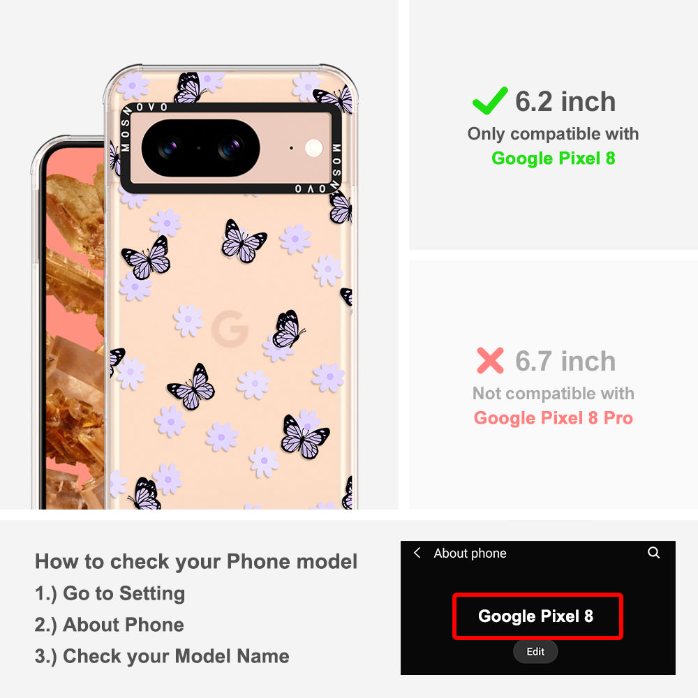 Lilac Butterfly Phone Case - Google Pixel 8 Case