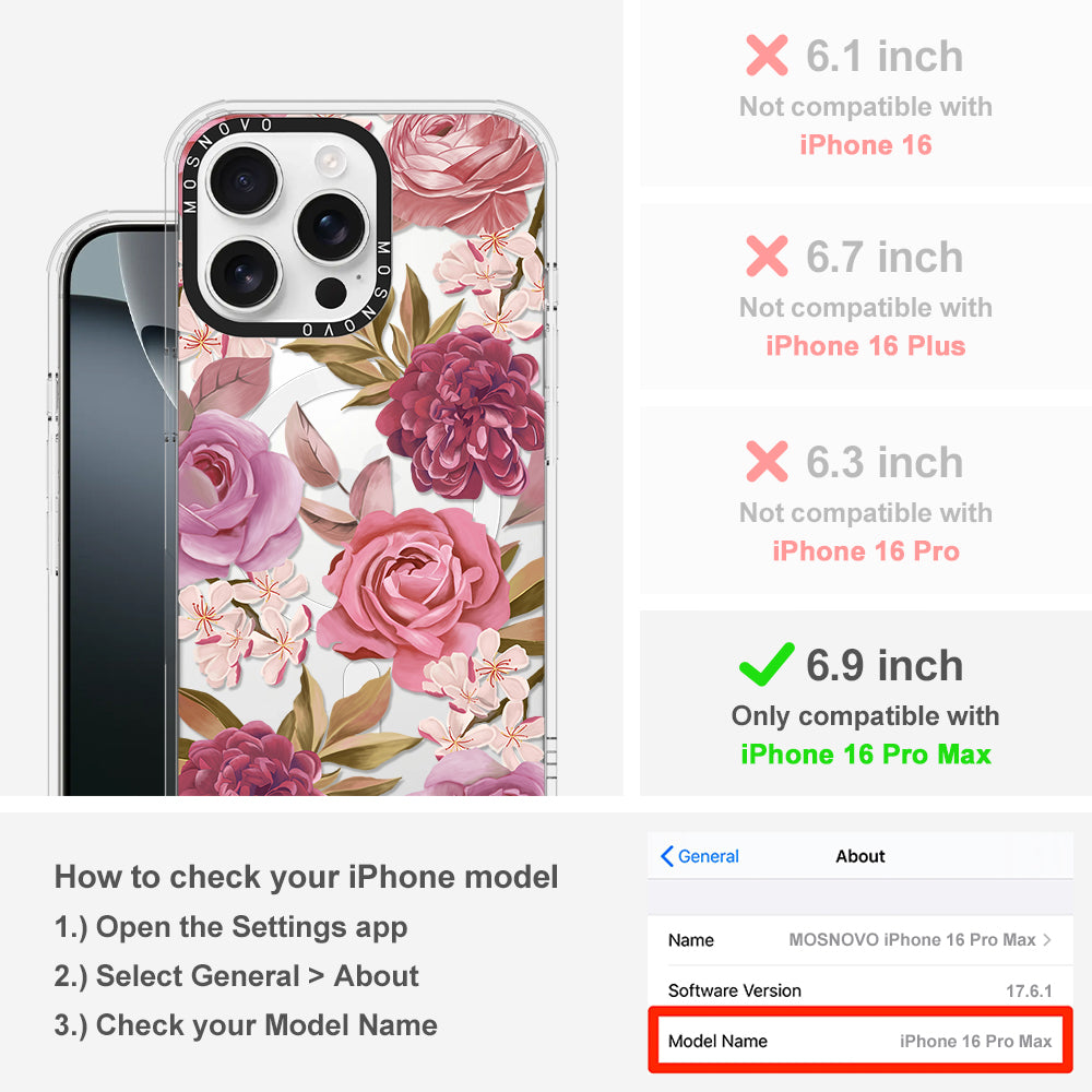 Blossom Flowe Floral Phone Case - iPhone 16 Pro Max Case - MOSNOVO