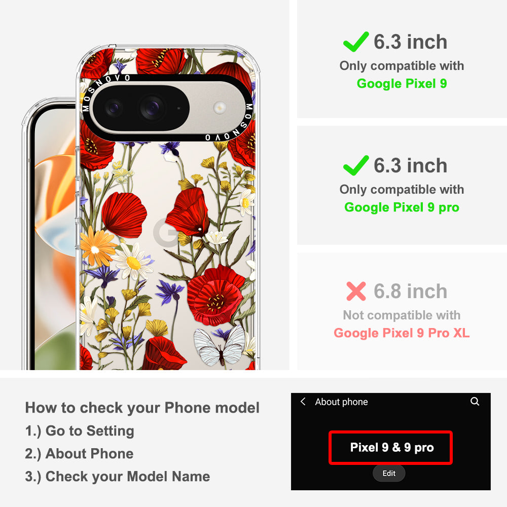 Poppy Floral Phone Case - Google Pixel 9 Case