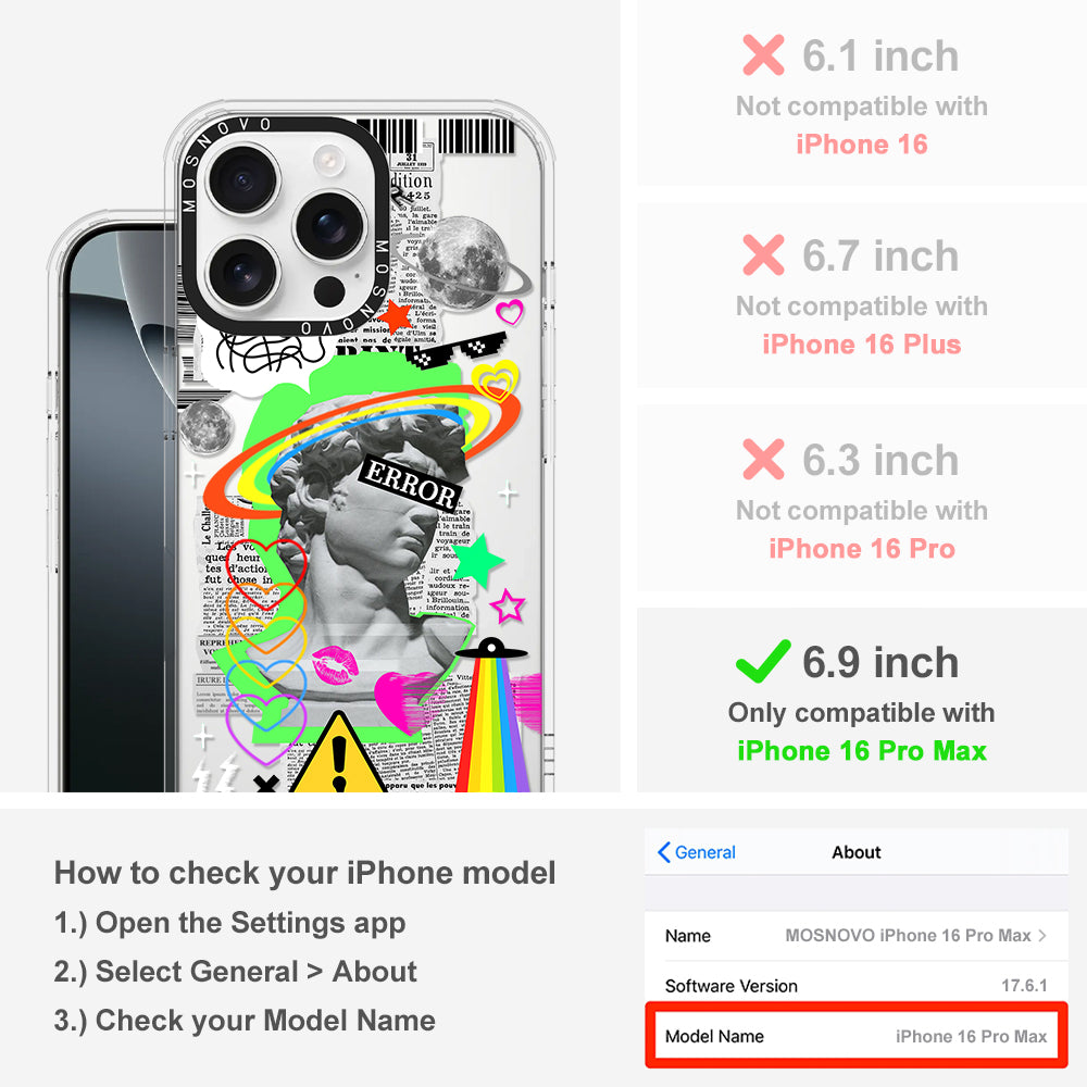 Error Statue Art Phone Case - iPhone 16 Pro Max Case - MOSNOVO