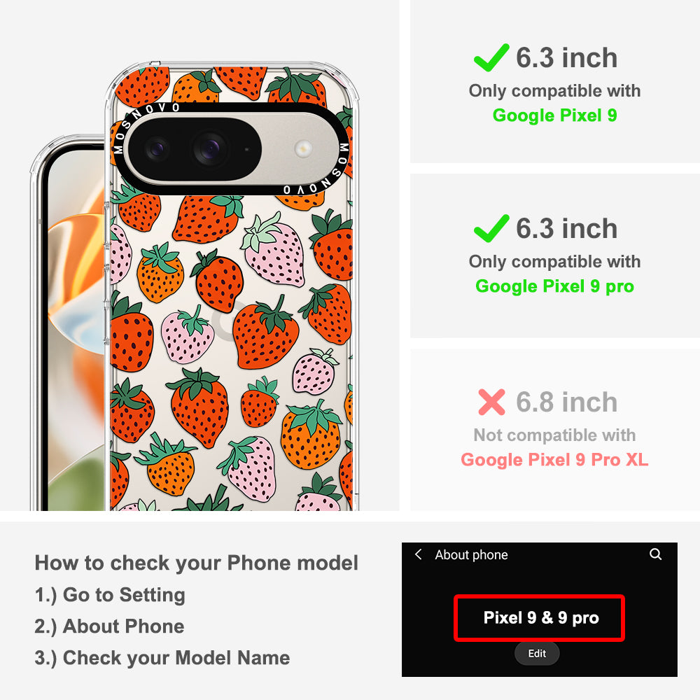 Cute Strawberry Phone Case - Google Pixel 9 Pro Case