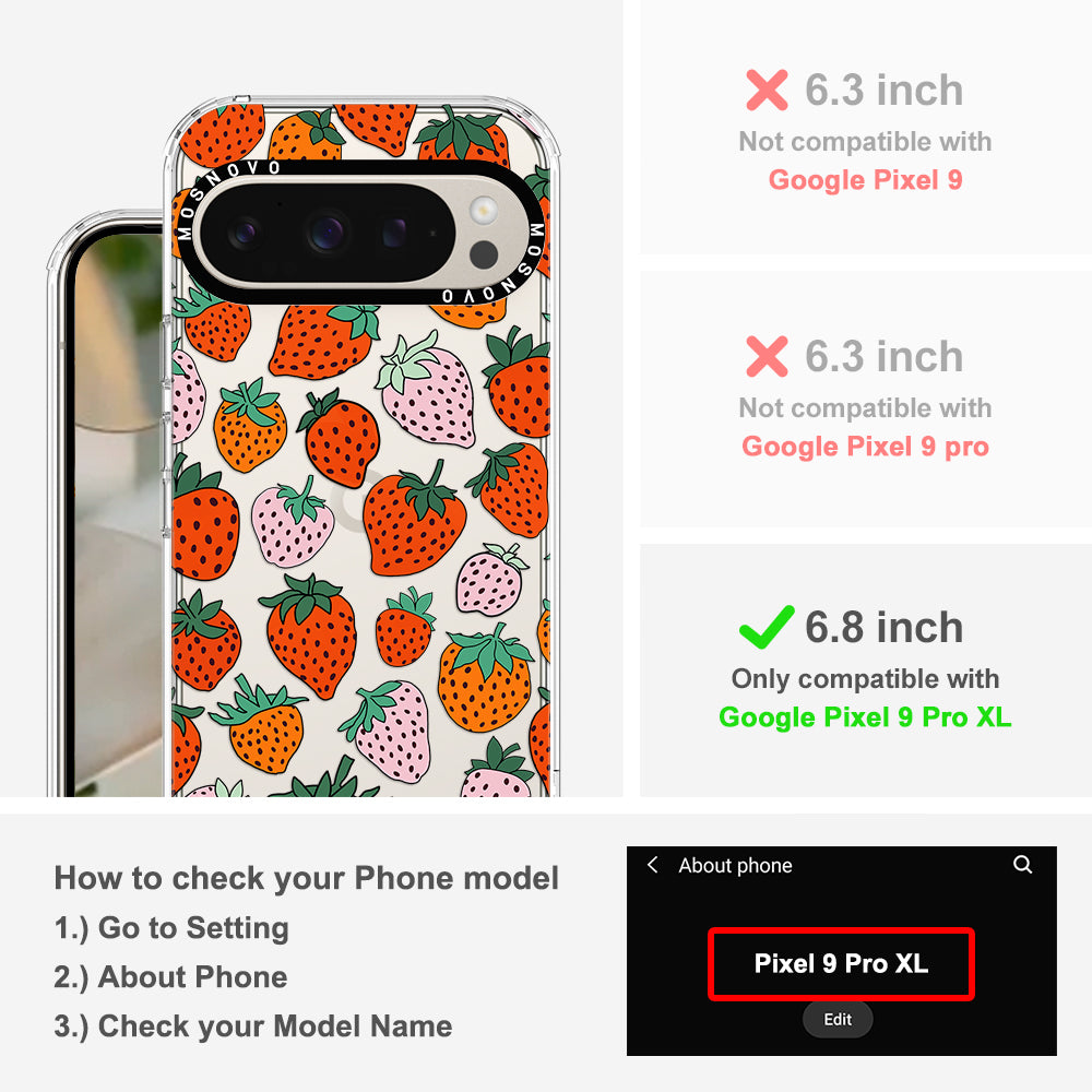 Cute Strawberry Phone Case - Google Pixel 9 Pro XL Case